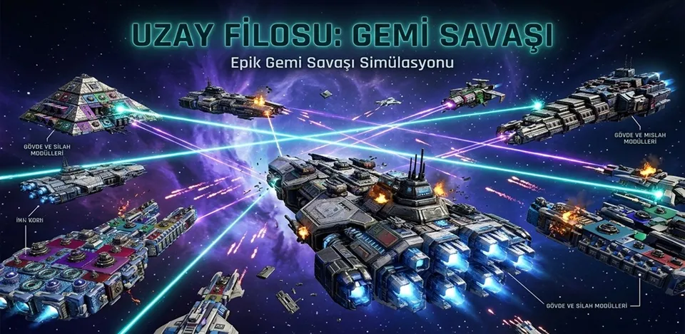 Uzay Filosu: uzay gemileri lazerlerle savaşıyor