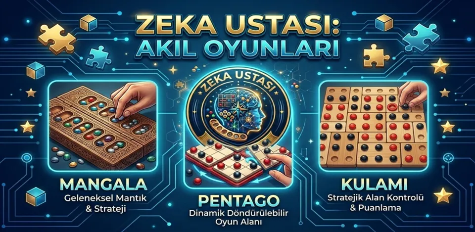 Zeka Ustası: Mangala, Pentago ve Kulami oyunları